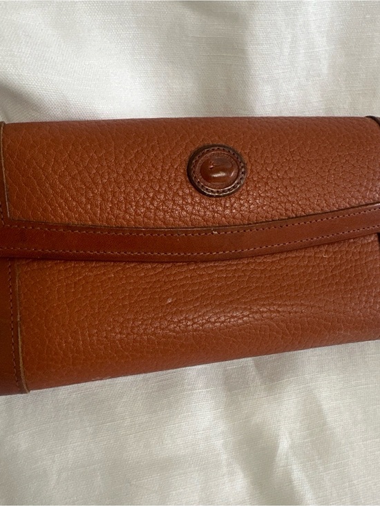 Dooney & Bourke Handbags - Dooney & Bourke Tan Pebbled Leather checkbook Wallet